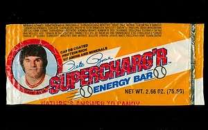 Pete Rose Superchargr Energy Bar Wrapper  