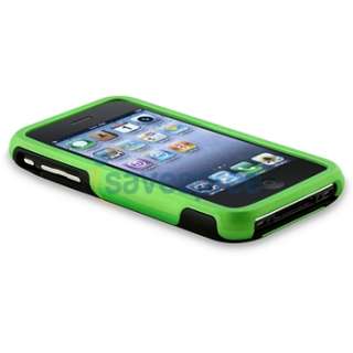 Green/Black 3 Piece Cup Shape Clip on Case Cover+Privacy Film For 