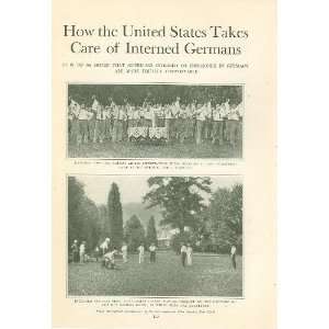   United States Cares For interned German Prisoners WWI Hot Springs NC
