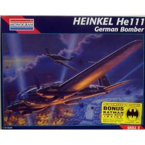  Heinkel He 111 German Bomber Plastic Model Kit Monogram 
