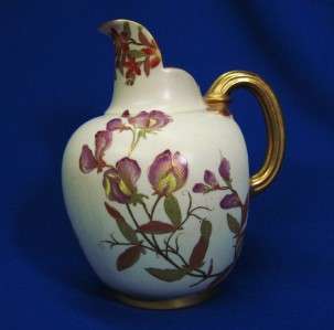 1889 ROYAL WORCESTER LARGE FLAT BACK JUG / PITCHER  