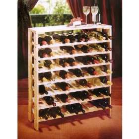  70 Bottle Solid Birch Wood Wine Rack: Home & Kitchen