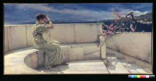 36x18 Alma Tadema Expectation Fine Art 6x6 Marble Tiles  