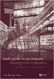 Study Guide to Accompany Managerial Economics, (1405181591), Ivan Png 