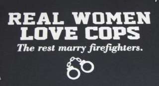 Police Tshirt Real Women Love Cops Americas Finest 911 Law 