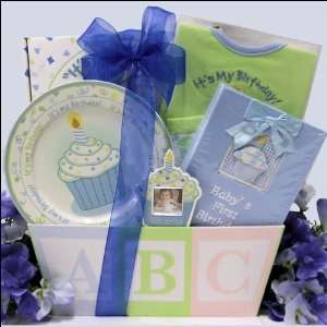  Babys 1st Birthday ~ Boy Baby Birthday Gift Basket 