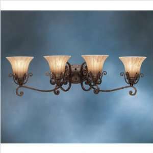  Four Light Wall Sconce in Carre Bronze (Set of 2)