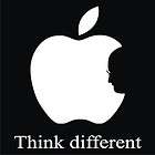 more options steve jobs silhouette apple logo think different t shir $ 