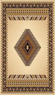 Southwestern Lodge Design 8X11 Area Rug, Carpet Machine Carved Kingdom 