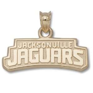   Jaguars 3/8 Word Mark Pendant   14KT Gold Jewelry