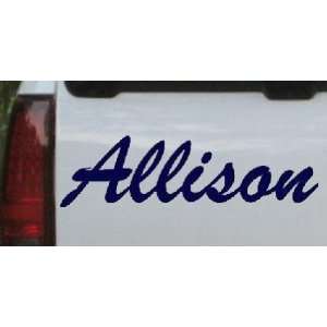 4in X 1.2in Navy    Allison Names Car Window Wall Laptop 