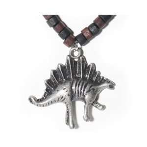  Wood Bead Dinosaur Necklace Spinosaurus Type Jewelry