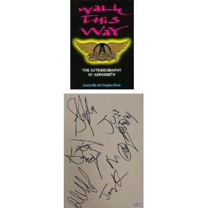  Autographed Aerosmith JSA Signed Book   Sports Memorabilia 