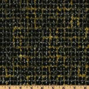  60 Wide Boucle Suiting Tiny Squares Black/Olive Fabric 