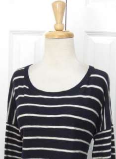 Cute VINCE Navy Striped Oversized Pullover Sweater Sz L  