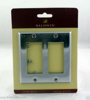Baldwin Chrome Classic Double GFCI Switchplate 4741 260  