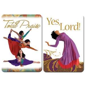 Total Praise/Yes Lord   Set of 2 African American Magnets:  