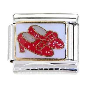 Red Glitter Shoes Italian Charm Jewelry