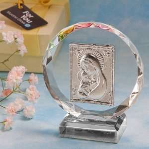  Wedding Favors Exquisite Madonna and child crystal plaque 