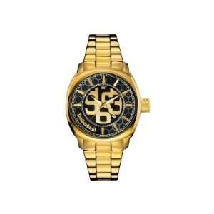   Gold Plated Case Black Decorative Dial Bracelet Watch: Toys & Games