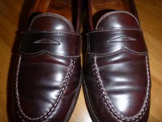 Vintage shoes Alden Shell Cordovan Penny Loafers 10M made in usa rare 