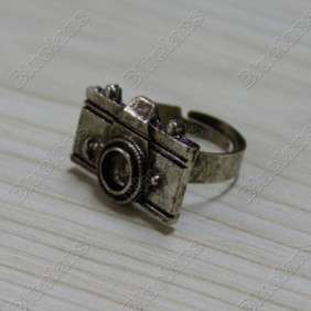   Personality Camera Stretch Adjustable Fashion Ring 5069 Antique silver