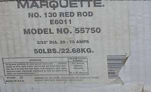   No 130 Red Rod 6011 Welding Rods 3/32 Electrodes 50lbs USA  