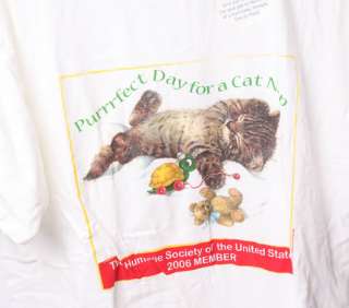 PURRRFECT DAY FOR A CAT NAP THE HUMANE SOCIETY T SHIRT  