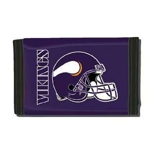  Minnesota Vikings Nylon Tri Fold Wallet: Sports & Outdoors