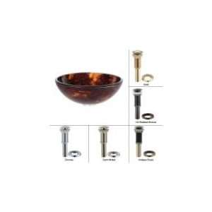   410 14 ORB 14 Autumn Glass Vessel Sink with Pop Up Drain and Mounting