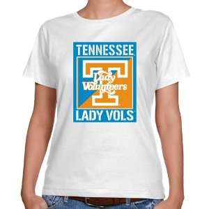  NCAA Tennessee Lady Vols Ladies White Stencil Classic Fit 