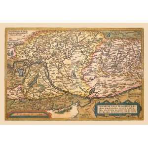  Map of Eastern Europe #1 12x18 Giclee on canvas