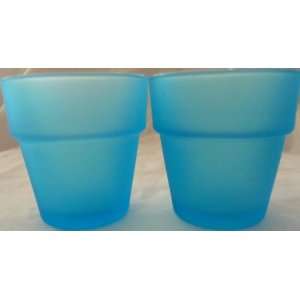   Turquoise Blue Votive Holders (Flower Pot Design)