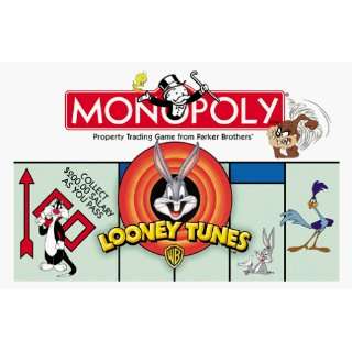  1999 Looney Tunes Monopoly Game with 8 Pewter Character 