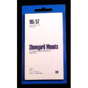  Showgard Pre Cut Black Stamp Mounts Size 105/57 