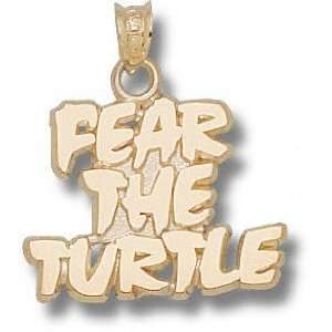  Maryland Terrapins Solid 10K Gold FEAR THE TURTLE 5/8 