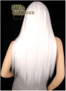Anime Cosplay Long White Skin Top Hair Wig LC36 A  