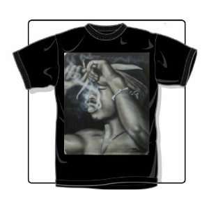  Airbrushed Tupac 2 Pac T Shirt, Small 