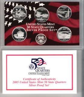 clean and pristine ready to go 2005 50 state quarters program silver 
