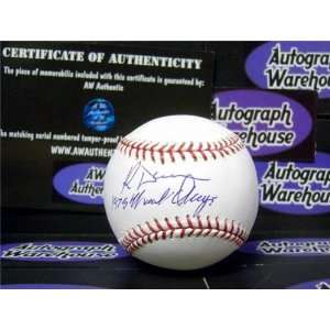   Signed MLB Baseball inscribed 1978 World Champs: Sports & Outdoors