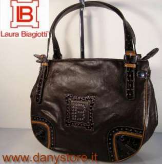 Laura Biagiotti 4506 borsa hand bag shopping moro  