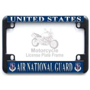 Motorcycle   USAF US Air National Guard Black Metal Motorcycle License 