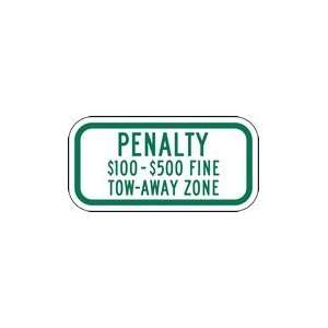  Virginia State Handicap Parking Penalty Sign   12x6