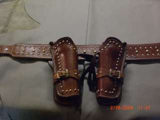 AMERICAN LEATHER, HAND CRAFTED, TAN WITH GOLD SPOTS