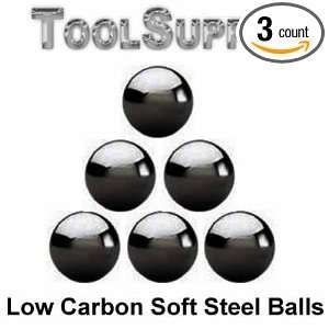 Three 2 Soft Polish steel bearing balls AISI 1018 machinable low 