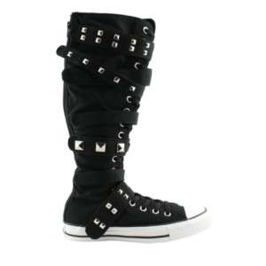 CONVERSE~BUCKLE CHUCK~Knee High~BLACK~All Sizes!~New  