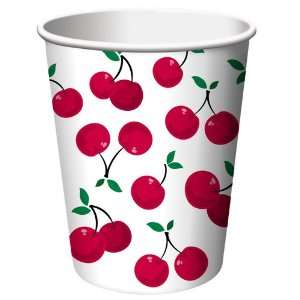  Cherry Gingham Paper Beverage Cups