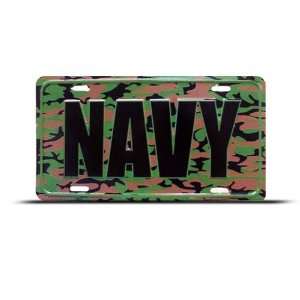  Navy Military Camo Metal Military License Plate Sign Tag 