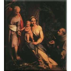   Saint Francis 14x16 Streched Canvas Art by Correggio: Home & Kitchen