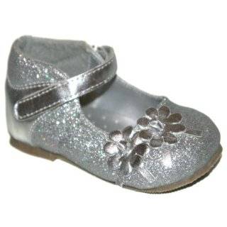   Silver Glitter Mary Janes Flower Dress Shoes: Explore similar items